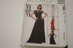7986 MCCALLS NY NY FIT FLARE PRINCESS SLEEVELESS DRESS, OVERLAY PATTERN 8-12 UNCUT